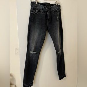 Mother jeans size 29 distressed grey